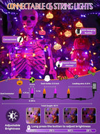 Upgraded 250 LED C6 Connectable Halloween String Lights, 82FT Orange and Purple Lights, Waterproof Fairy Twinkle Light Plug in with 13 Modes & Timer for Outdoor Indoor Party Tree Halloween Decorations