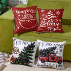 GlikCeil Set of 16 Winter Pillow Covers 18 x 18 Inch Seasonal Throw Pillow Covers Christmas Holiday Pillowcases Decorative Cushion Pillowcases for Farmhouse Home Couch Sofa Decor