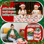 Windkream 12 Pcs Christmas Throw Blankets with Ribbon Xmas Fleece Blankets Gingerbread Snowman Lightweight Soft Warm Plush Couch Throw for Living Room Home Decor(60 x 80 Inch)