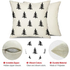 DFXSZ Christmas Pillow Covers 18x18 inch Set of 2 Christmas Tree Decorative White Throw Pillow Covers Winter Famliy Decoration for Home Couch TH-30A18