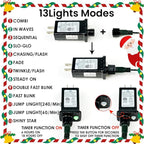Connectable 240LED 88Ft 13Modes Christmas Lights Outdoor Indoor | Extendable Green Wire Christmas String Lights with Timer | Twinkle Fairy Light Plug in for Xmas Tree Garden Decor Party (Cool White)