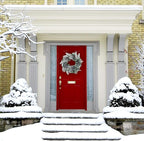 Fraser Hill Farm 24" Christmas Snow Flocked Wreath Door Hanging with Oversized Pinecones, Festive Christmas Holiday Decorations