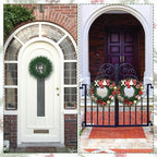 Zeyune Christmas DIY Green Wreath 14 Inch Artificial Christmas Wreaths Faux Plain Wreaths for Decorating Front Door Window Room Farmhouse Xmas Party Indoor Outdoor(Pine Needle,8 Pcs)