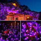 Brizled Purple Halloween Lights, 33ft 100 LED Faceted C5 Halloween String Lights, 120V UL Certified Purple Light Set Connectable Mini Light for Indoor & Outdoor Tree Xmas Party Decorations