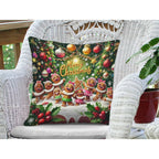 Jiaopenyou Throw Pillow Cover 20x20 Inch,Gingerbread Girls Dancing with The Words Merry Christmas Throw Pillow Case,Home Decor Cushion Covers for Sofa Living Room Couch Bed