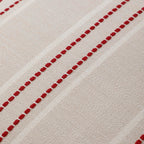 Hckot Christmas Pillow Covers 18x18 Set of 2 Red Striped Throw Pillow Covers Linen Decorative Pillows Square Cushion Covers for Sofa Couch Bed Living Room Xmas Winter Decorations(Red)
