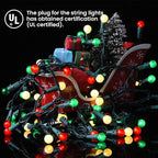 Fairy Globe String Lights - 70 LED, 19FT, Multicolor - UL Certified for Indoor/Outdoor Use - Christmas, Bedroom, Party, Tree, Holiday Decor