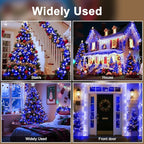 393 FT Christmas Lights 1000 LED Xmas Lights Outdoor Christams String Lights Waterproof 8 Modes & Timer, Fairy Lights Plug in for Weeding, Patio, Party, Holiday,Christmas Decor (Blue)