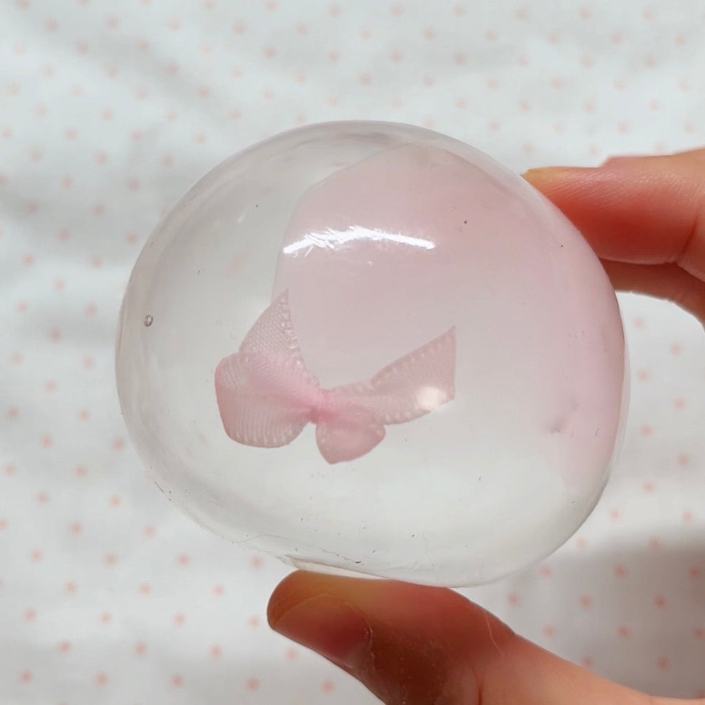 Crystal Kiwi Bow Coconut Oil Stress Ball