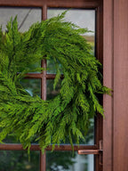 26" Cedar Pine Wreath Realistic Christmas Wreath for Front Door Walls Windows Porches Indoor Outdoor Christmas Xmas Decorations Home Decor