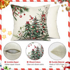 DFXSZ Christmas Pillow Covers 18x18 Inch Set of 2 Christmas Tree Decorations Throw Pillows Winter Xmas Decor for Home Couch TH-35B18
