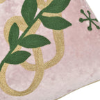 LOOPUINHOM Joy Christmas Pillow Covers 18x18,Embroidered Velvet Christmas Throw Pillow Covers Christmas Decorations Holiday Pillows for Home Couch,Pink Blush/Gold