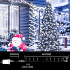 LAMPHOME 66ft Christmas Decorative Mini Lights,200 LED Transparent Wire Fairy Starry String Lights Plug in, 11 Lighting Modes, for Indoor Outdoor Xmas Tree Wedding Party Decoration (White)