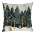 Nipil Christmas Forest Pillow Covers 18x18 Double-Sided, Farmhouse Christmas Decor, Xmas Winter Snowflake Forest Decorative Throw Pillow Cover for Home Living Room Bedroom Decor