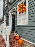 DOTKV Fall Wreaths for Front Door 18 inch Wreaths Maple Leaf Wreaths Sun Flower Wreaths for Front Door Wreaths Outside Autumn Wreaths for Halloween Thanksgiving Decor