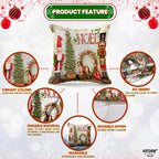 KatchOn, Farmhouse Christmas Pillow Covers 18x18 - Pack of 4 | Farmhouse Pillow Covers, Holiday Pillow Covers | Christmas Throw Pillow Covers for Christmas Decorations | Snowman Pillow Covers 18x18
