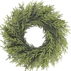 26 inch Norfolk Pine Wreath, Realistic Christmas Wreath for Front Door,Artificial Real Touch Green Wreath Greenery for Door Wall Windows Mantle Outdoor Christmas Decoration