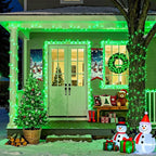 JMEXSUSS 600 LED Green Christmas Lights Outdoor Waterproof, Clear Wire Plug in 168 FT Indoor String Lights Green LED Lights for Christmas Tree Room Party Xmas Decorations