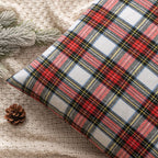 MIULEE Christmas Set of 2 Scottish Tartan Plaid Lumbar Throw Pillow Covers Farmhouse Classic Decorative Outdoor Cushion Cases for Home Decor Sofa Couch 12x20 Inch, Red and White