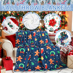 Gilprop 10 Pcs Christmas Throw Blanket, 51" x 39" Plush Fleece Holiday Blankets with Santa, Snowman, Reindeer Patterns for Sofa, Bed, Dorm, Xmas Party, Winter Decor and Gift