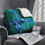 Bedsure GentleSoft Sherpa Fleece Throw Blanket Twin Size for Couch - Thick and Warm, Soft Fuzzy Plush Twin Christmas Blanket for Winter, Forest Green, 60x80 Inches