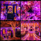 300LED 93 Ft Orange & Purple Halloween Lights 8 Modes Halloween Light Mini Twinkle Light for Party Indoor Outdoor Decor