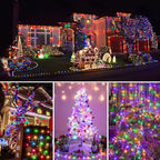 weillsnow 164 FT 500 LED Christmas Lights Outdoor, Waterproof Christmas Fairy Lights with Timer, Plug in Multicolor LED String Lights with 8 Modes for Bedroom Wedding Party Xmas Decoration