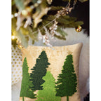 LOOPUINHOM Christmas Tree Pillow Covers 18x18, Embroidered Throw Pillow Covers Decorations Holiday Pillows for Home Couch Sofa Bed Living Room,Gold Crushed Velvet Cushion