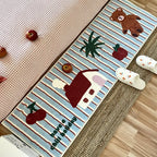VIKAMA Ins Style Carpet Rug For Bedroom Bedside Floor Mat Long Carpet Room Bathroom Mat Small Cherry Bay Window Floor Mat