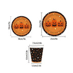 Halloween Disposable Plates & Cups Set