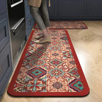 VIKAMA 1/2PCS Kitchen Oil-Resistant Floor Mat, Bathroom Absorbent Quick-Drying Carpet, Anti-Slip Doormat For Home Decoration