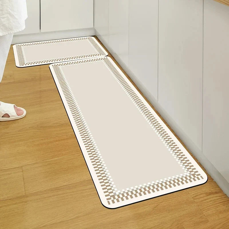 VIKAMA Kitchen Door Steps Water-Absorbing Oil-Absorbing Non-slip Foot Carpet Diatomite Bathroom Water-Absorbing Floor Mats