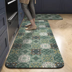 VIKAMA 1/2PCS Kitchen Oil-Resistant Floor Mat, Bathroom Absorbent Quick-Drying Carpet, Anti-Slip Doormat For Home Decoration