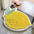 VIKAMA Little Fresh Fruit Special Imitation Cashmere Carpet Warm Machine Washable Bathroom Door Carpet Porch Mat Home Decor