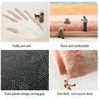 VIKAMA Little Fresh Fruit Special Imitation Cashmere Carpet Warm Machine Washable Bathroom Door Carpet Porch Mat Home Decor