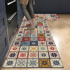 VIKAMA 1/2PCS Kitchen Oil-Resistant Floor Mat, Bathroom Absorbent Quick-Drying Carpet, Anti-Slip Doormat For Home Decoration