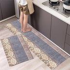 VIKAMA 1/2PCS Kitchen Oil-Resistant Floor Mat, Bathroom Absorbent Quick-Drying Carpet, Anti-Slip Doormat For Home Decoration