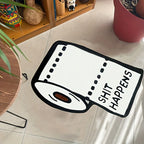 VIKAMA 50x80cm Shit Happen Personality Carpet Creative Floor Mat Rug For Bedroom Carpet For Live Room Funny Carpet Home Decorati