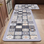 VIKAMA 1/2PCS Kitchen Oil-Resistant Floor Mat, Bathroom Absorbent Quick-Drying Carpet, Anti-Slip Doormat For Home Decoration
