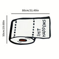 VIKAMA 50x80cm Shit Happen Personality Carpet Creative Floor Mat Rug For Bedroom Carpet For Live Room Funny Carpet Home Decorati