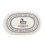 VIKAMA Simple Flowers Imitation Cashmere Toilet Mat Soft Insulation Non-Slip Entrance Carpet Balcony Mat Home Decoration