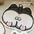 VIKAMA Cartoon Corgi Carpet Warm Touch Soft Bathroom Floor Mat Absorbent Foot Mat Living Room Bedroom Rug Doormat Home Dec