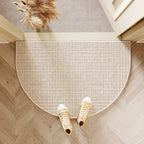 VIKAMA Modern Simple Entry Door Mat Semi-circular Non-slip Dirty Resistant Entryway Foot Mat Kitchen Carpet Home Decoration