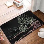 MTB Bike Door Floor Kitchen Bath  Living Room Mat Anti-Slip Outdoor Bicycle Cyclist Biking Doormat Entrance Rug Carpet Footpad