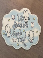 VIKAMA Cute Angel Rabbit Imitation Cashmere Carpet Decoration Living Room Floor Mat Mirror Front Blanket Doormat Rug For Bedroom