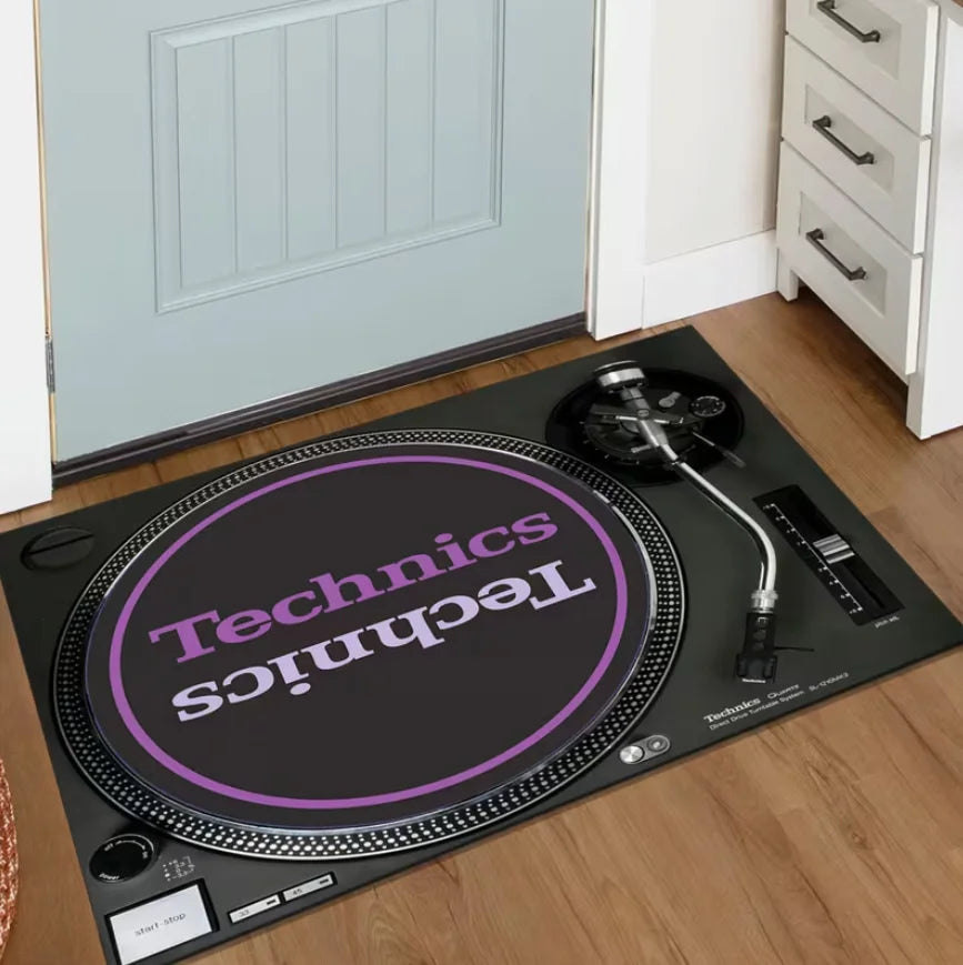 1 Cartoon Record Bedroom Carpet Kitchen Floor Mat Anti Slip Bathroom Living Room Carpet Entrance Door Mat Home Decorative Rugs