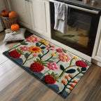 VIKAMA2D Garden Flower Doormat Rug For Bedroom Living Room Carpet Fireplace Floor Mat Kitchen Rug Non-slip Bathroom Mat Home Dec