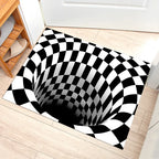 VIKAMA 3D Dizziness Crystal Velvet Floor Mat  Durable and Easy to Clean Anti-Slip Mat for Home Decoration  Entry Door Mat