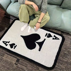 VIKAMA Ace of Spades Carpet Creative Rug Doormat Welcome Mat Kitchen Rug Bathroom Mat Rug For Bedroom Carpet For Live Room Home