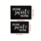 VIKAMA "HOME SWEET HOME" Valentine's Day Heart-Design Welcome Door Mat, Outdoor Garden Non-Slip Carpet, Holiday Gift, Home Decor
